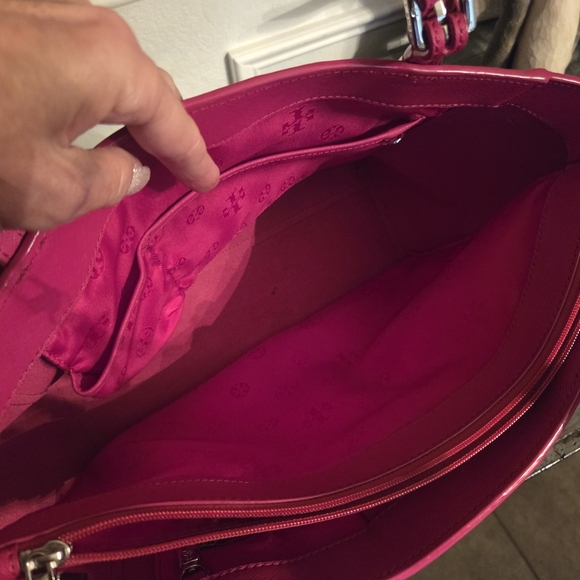 Tory Burch Pink Leather Tote Bag - Picture 5 of 12